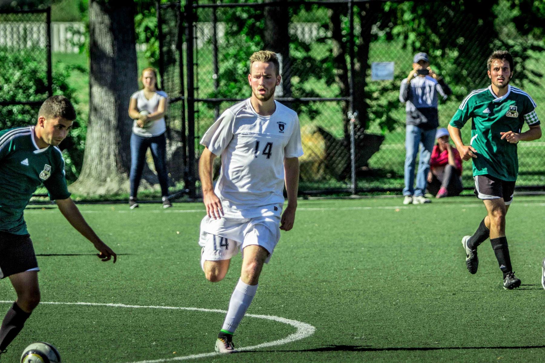 Men's Soccer Bested By Blue Angels
